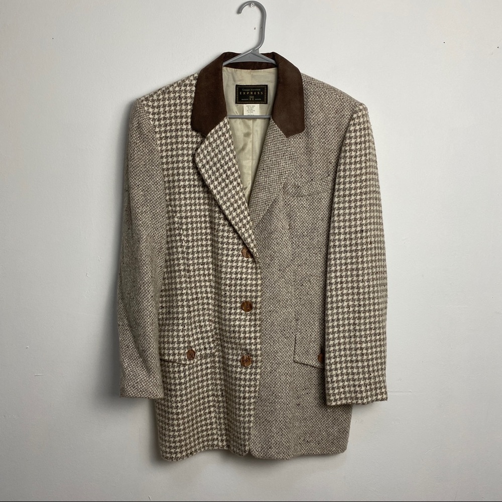 Vintage Express Houndstooth Blazer